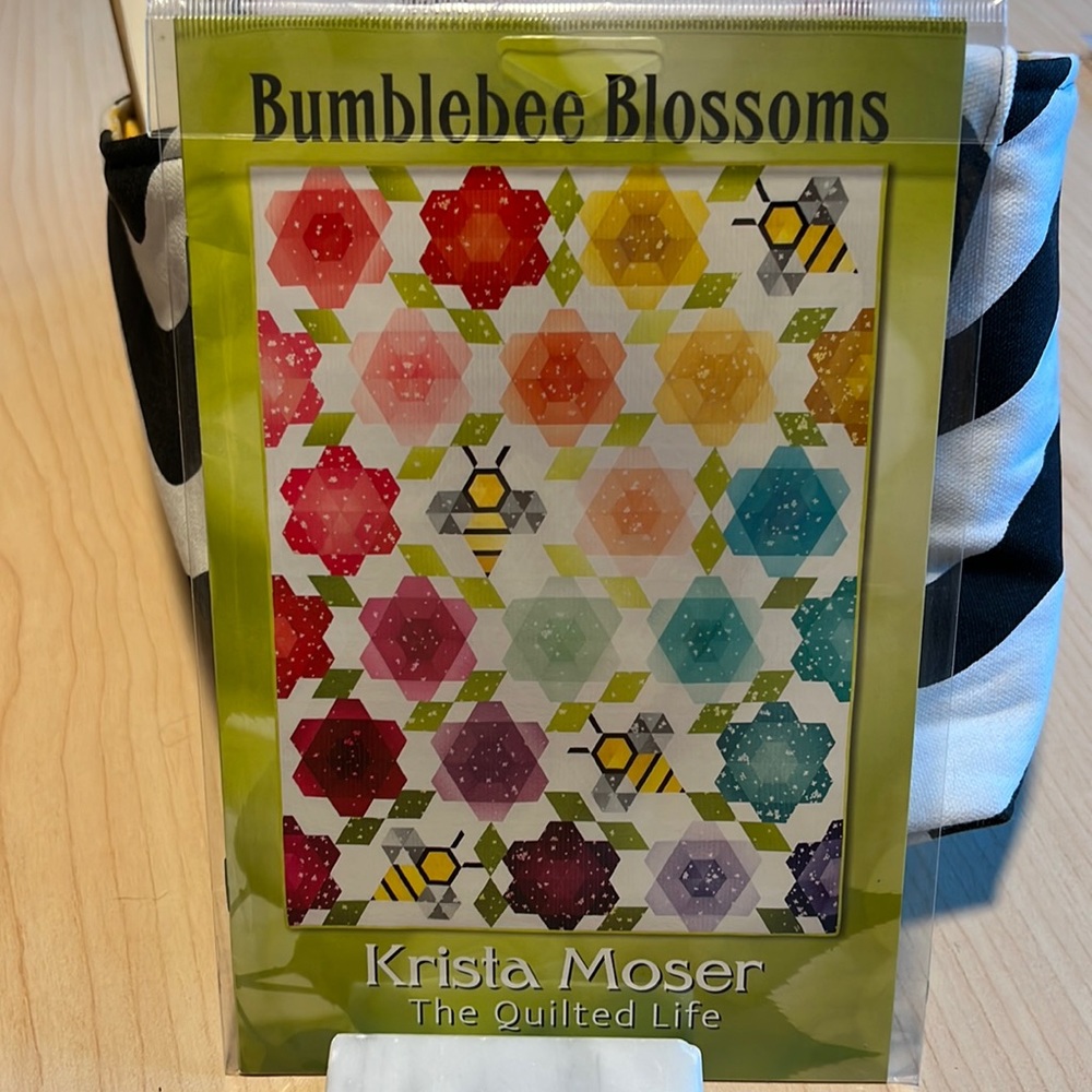 The Quilted Life Bumblebee Blossoms quilt pattern uncut factory fold